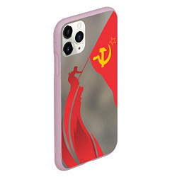 Чехол iPhone 11 Pro матовый Флаг над Рейхстагом, цвет: 3D-розовый — фото 2