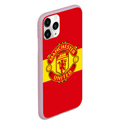 Чехол iPhone 11 Pro матовый FC Man United: Red Style, цвет: 3D-розовый — фото 2