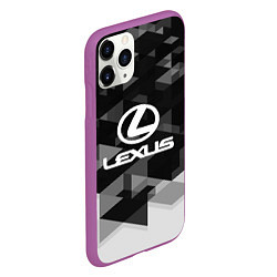 Чехол iPhone 11 Pro матовый Lexus sport geometry, цвет: 3D-фиолетовый — фото 2