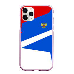 Чехол iPhone 11 Pro матовый Russia: Light Sport, цвет: 3D-розовый