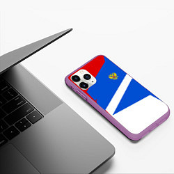 Чехол iPhone 11 Pro матовый Russia: Light Sport, цвет: 3D-фиолетовый — фото 2