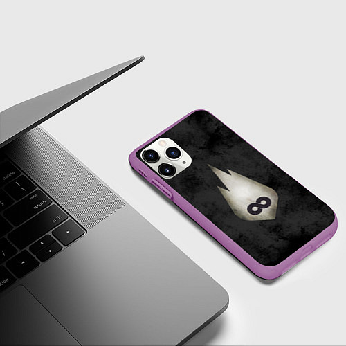 Чехол iPhone 11 Pro матовый Thousand Foot Krutch / 3D-Фиолетовый – фото 3