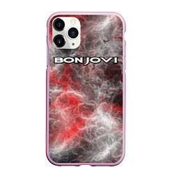 Чехол iPhone 11 Pro матовый Bon Jovi, цвет: 3D-розовый