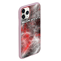 Чехол iPhone 11 Pro матовый Bon Jovi, цвет: 3D-розовый — фото 2