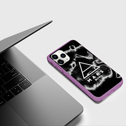 Чехол iPhone 11 Pro матовый 30 STM: Dark Wave, цвет: 3D-фиолетовый — фото 2