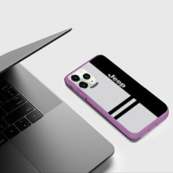 Чехол iPhone 11 Pro матовый Jeep, цвет: 3D-фиолетовый — фото 2