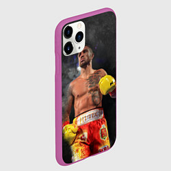Чехол iPhone 11 Pro матовый Vasyl Lomachenko, цвет: 3D-фиолетовый — фото 2
