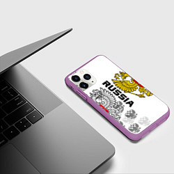 Чехол iPhone 11 Pro матовый Russian Patriot, цвет: 3D-фиолетовый — фото 2