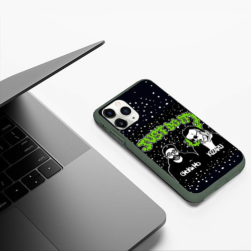 Чехол iPhone 11 Pro матовый Smoky Mo & Kizaru / 3D-Темно-зеленый – фото 3