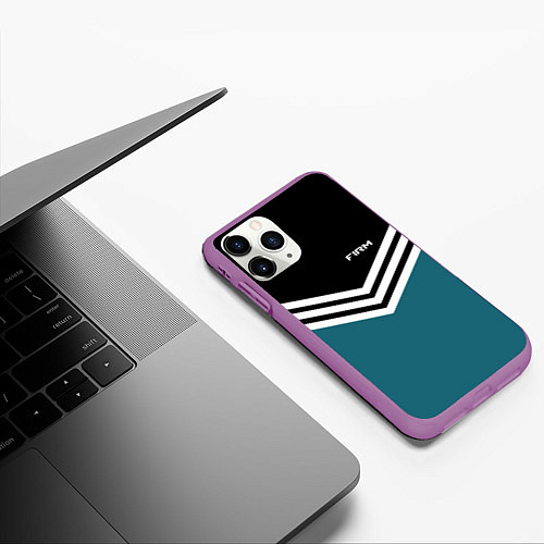 Чехол iPhone 11 Pro матовый Firm 90s: Arrows Style / 3D-Фиолетовый – фото 3