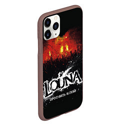 Чехол iPhone 11 Pro матовый Louna: Проснись и пой, цвет: 3D-коричневый — фото 2