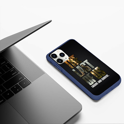 Чехол iPhone 11 Pro матовый Endure and Survive / 3D-Тёмно-синий – фото 3