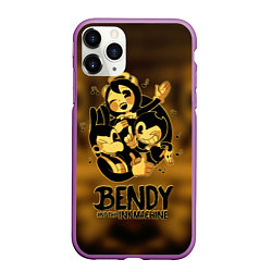 Чехол iPhone 11 Pro матовый Bendy and the ink machine, цвет: 3D-фиолетовый