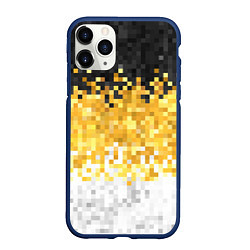 Чехол iPhone 11 Pro матовый Имперский флаг пикселами, цвет: 3D-тёмно-синий