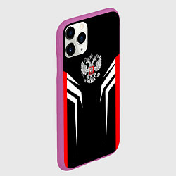 Чехол iPhone 11 Pro матовый Russia: Sport Line, цвет: 3D-фиолетовый — фото 2