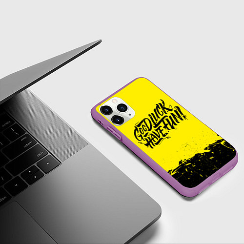 Чехол iPhone 11 Pro матовый GLHF / 3D-Фиолетовый – фото 3