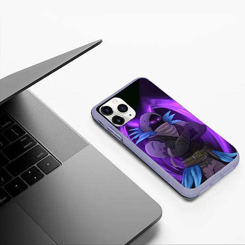 Чехол iPhone 11 Pro матовый Violet Raven / 3D-Светло-сиреневый – фото 3