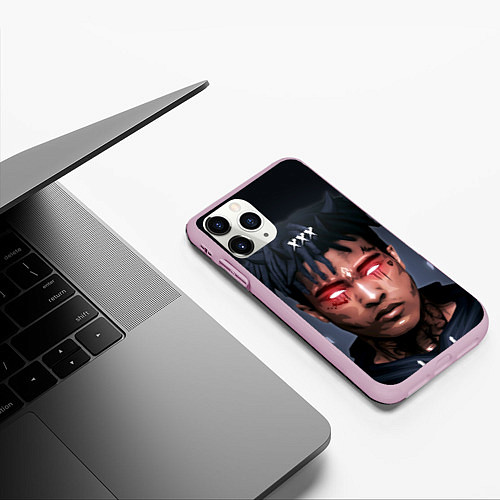 Чехол iPhone 11 Pro матовый XXXTentacion Demon / 3D-Розовый – фото 3