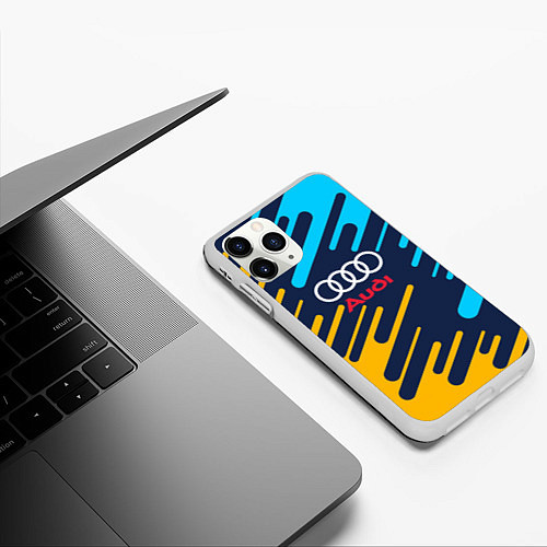 Чехол iPhone 11 Pro матовый Audi: Colour Sport / 3D-Белый – фото 3