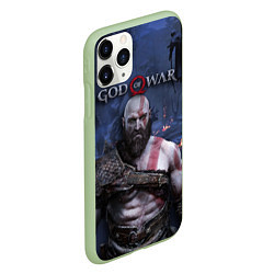 Чехол iPhone 11 Pro матовый God of War: Kratos, цвет: 3D-салатовый — фото 2