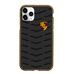 Чехол iPhone 11 Pro матовый Porsche: Grey Sport, цвет: 3D-коричневый