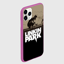 Чехол iPhone 11 Pro матовый Linkin Park: Meteora, цвет: 3D-фиолетовый — фото 2
