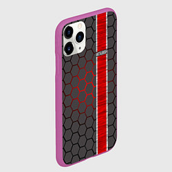 Чехол iPhone 11 Pro матовый Mitsubishi броня, цвет: 3D-фиолетовый — фото 2