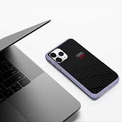 Чехол iPhone 11 Pro матовый Audi: Grey Collection, цвет: 3D-светло-сиреневый — фото 2