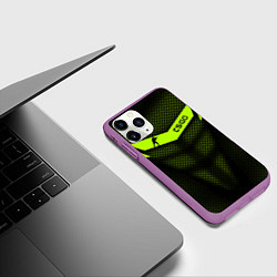 Чехол iPhone 11 Pro матовый CS:GO Carbon Form, цвет: 3D-фиолетовый — фото 2