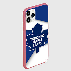 Чехол iPhone 11 Pro матовый Toronto Maple Leafs, цвет: 3D-малиновый — фото 2