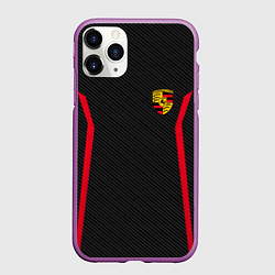 Чехол iPhone 11 Pro матовый Porsche: Sport Edition, цвет: 3D-фиолетовый