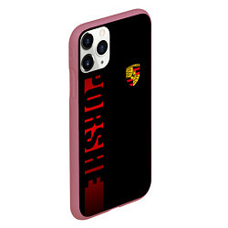 Чехол iPhone 11 Pro матовый Porsche: Red Line, цвет: 3D-малиновый — фото 2