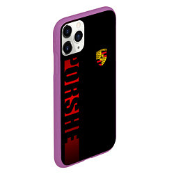 Чехол iPhone 11 Pro матовый Porsche: Red Line, цвет: 3D-фиолетовый — фото 2