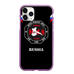 Чехол iPhone 11 Pro матовый MMA Russia, цвет: 3D-фиолетовый