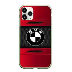 Чехол iPhone 11 Pro матовый BMW SPORT, цвет: 3D-салатовый