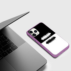 Чехол iPhone 11 Pro матовый Molly: Black & White, цвет: 3D-фиолетовый — фото 2