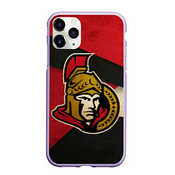 Чехол iPhone 11 Pro матовый HC Ottawa Senators: Old Style, цвет: 3D-светло-сиреневый