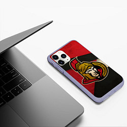 Чехол iPhone 11 Pro матовый HC Ottawa Senators: Old Style, цвет: 3D-светло-сиреневый — фото 2