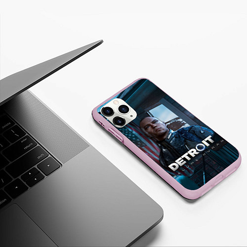 Чехол iPhone 11 Pro матовый Detroit: Markus / 3D-Розовый – фото 3