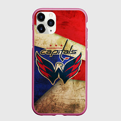 Чехол iPhone 11 Pro матовый HC Capitals: Old Style, цвет: 3D-малиновый