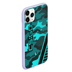 Чехол iPhone 11 Pro матовый CS:GO Blue Camo, цвет: 3D-светло-сиреневый — фото 2