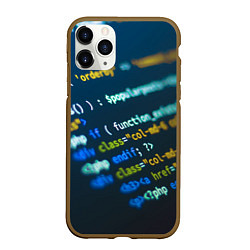 Чехол iPhone 11 Pro матовый Programming Collection, цвет: 3D-коричневый