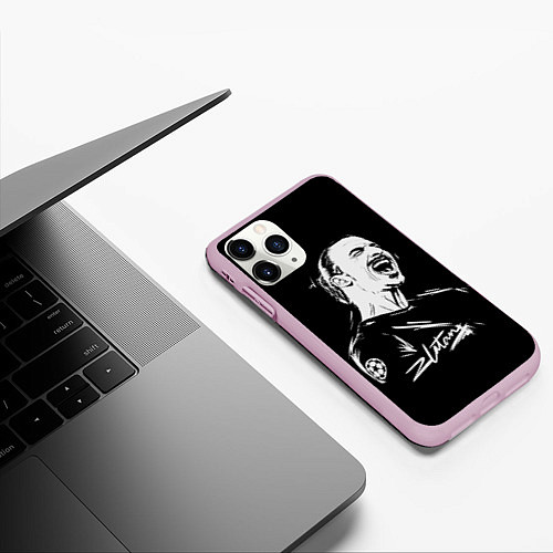 Чехол iPhone 11 Pro матовый Zlatan Ibrahimovic / 3D-Розовый – фото 3