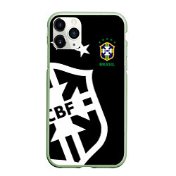 Чехол iPhone 11 Pro матовый Brazil Team: Exclusive, цвет: 3D-салатовый