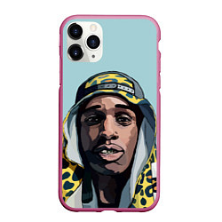 Чехол iPhone 11 Pro матовый ASAP Rocky: Far East, цвет: 3D-малиновый