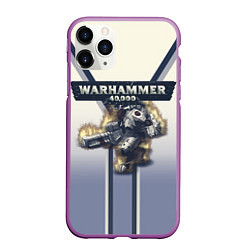 Чехол iPhone 11 Pro матовый Warhammer 40000: Tau Empire, цвет: 3D-фиолетовый