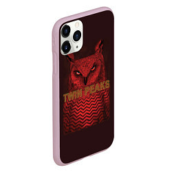 Чехол iPhone 11 Pro матовый Twin Peaks: Red Owl, цвет: 3D-розовый — фото 2