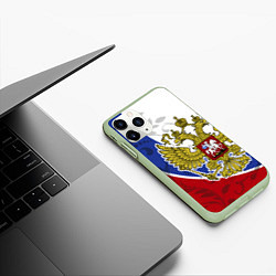 Чехол iPhone 11 Pro матовый Российская душа, цвет: 3D-салатовый — фото 2