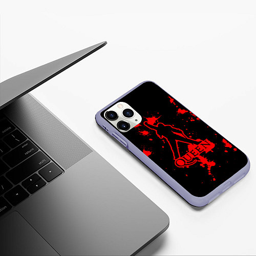 Чехол iPhone 11 Pro матовый Queen: Blood Style / 3D-Светло-сиреневый – фото 3