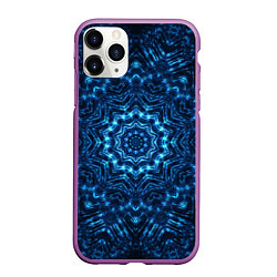 Чехол iPhone 11 Pro матовый Космическая мандала, цвет: 3D-фиолетовый